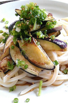 冷凍うどんde簡単!茄子の冷やしうどん♪